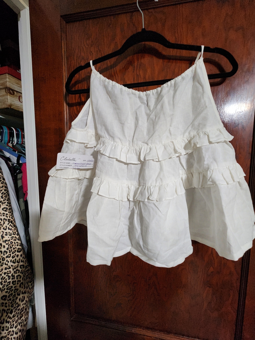 Rare NWT Cleobella Sample Top - Tiered Ruffle Boho Cami Blouse (Size Small)